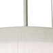 Anton 1 Light 12.25 inch Satin Nickel Pendant Ceiling Light in Linen White