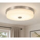 Boswell 1 Light 13.25 inch Satin Nickel Flush Mount Ceiling Light