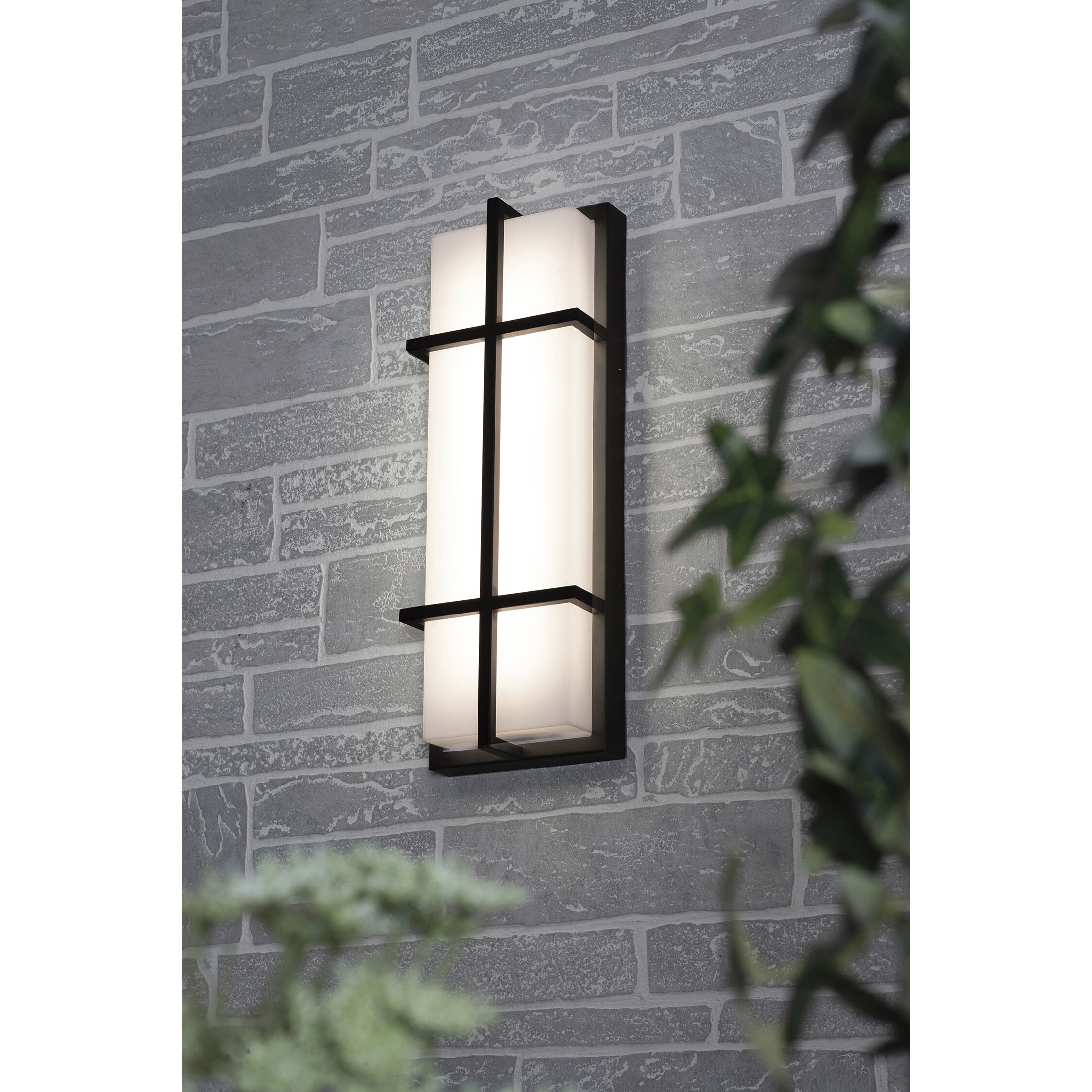 August LED 20 inch Black Outdoor Wall Sconce