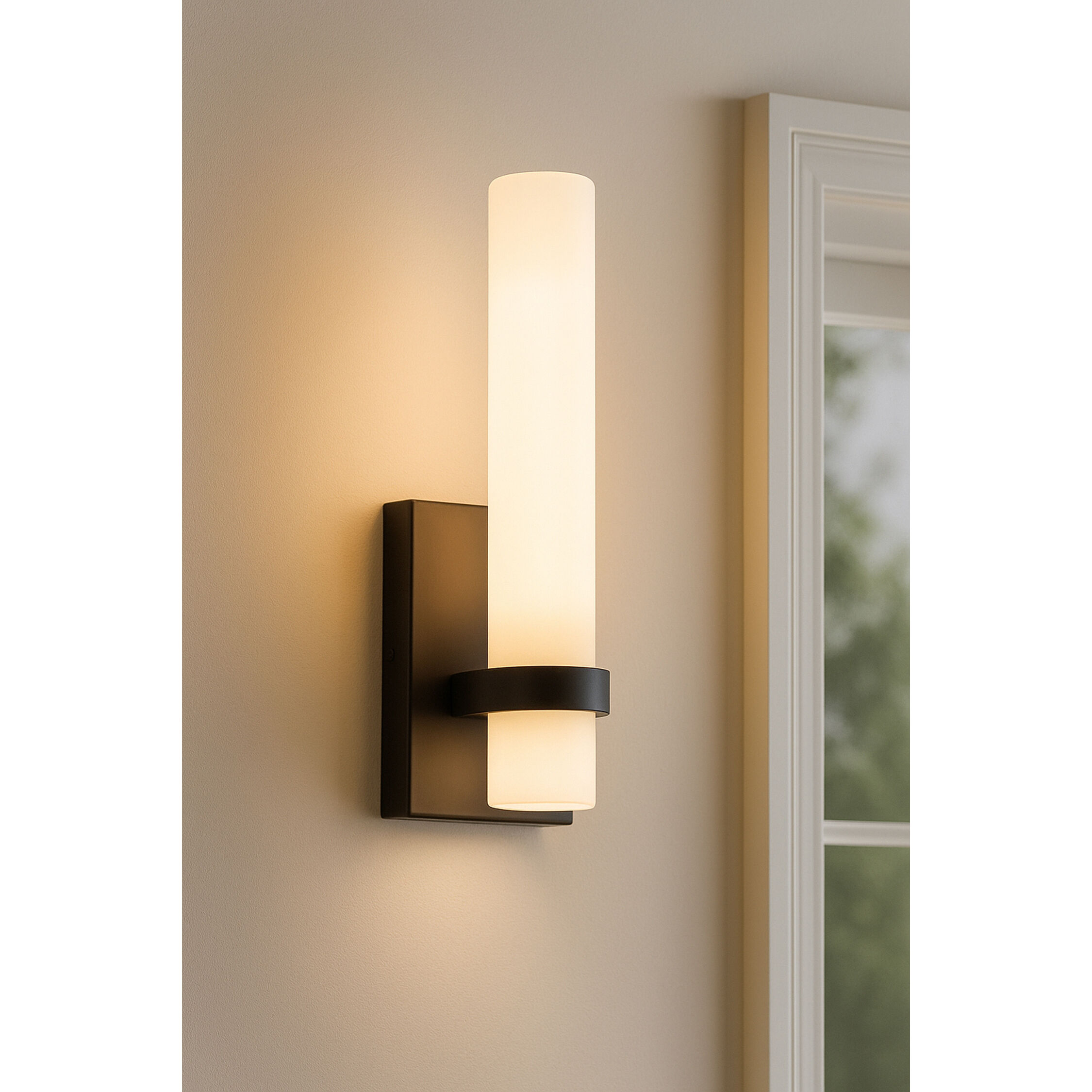 Miami LED 4.5 inch Black Sconce Wall Light