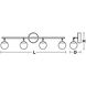 Pearl 4 Light 32 inch Satin Brass Vanity Light Wall Light