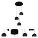 Roxy 3 Light 18 inch Black Triple Round Pendant Ceiling Light