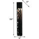 Inez 1 Light 36 inch Black Outdoor Wall Sconce