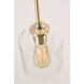 William 4 Light 5.5 inch Satin Brass Linear Pendant Ceiling Light