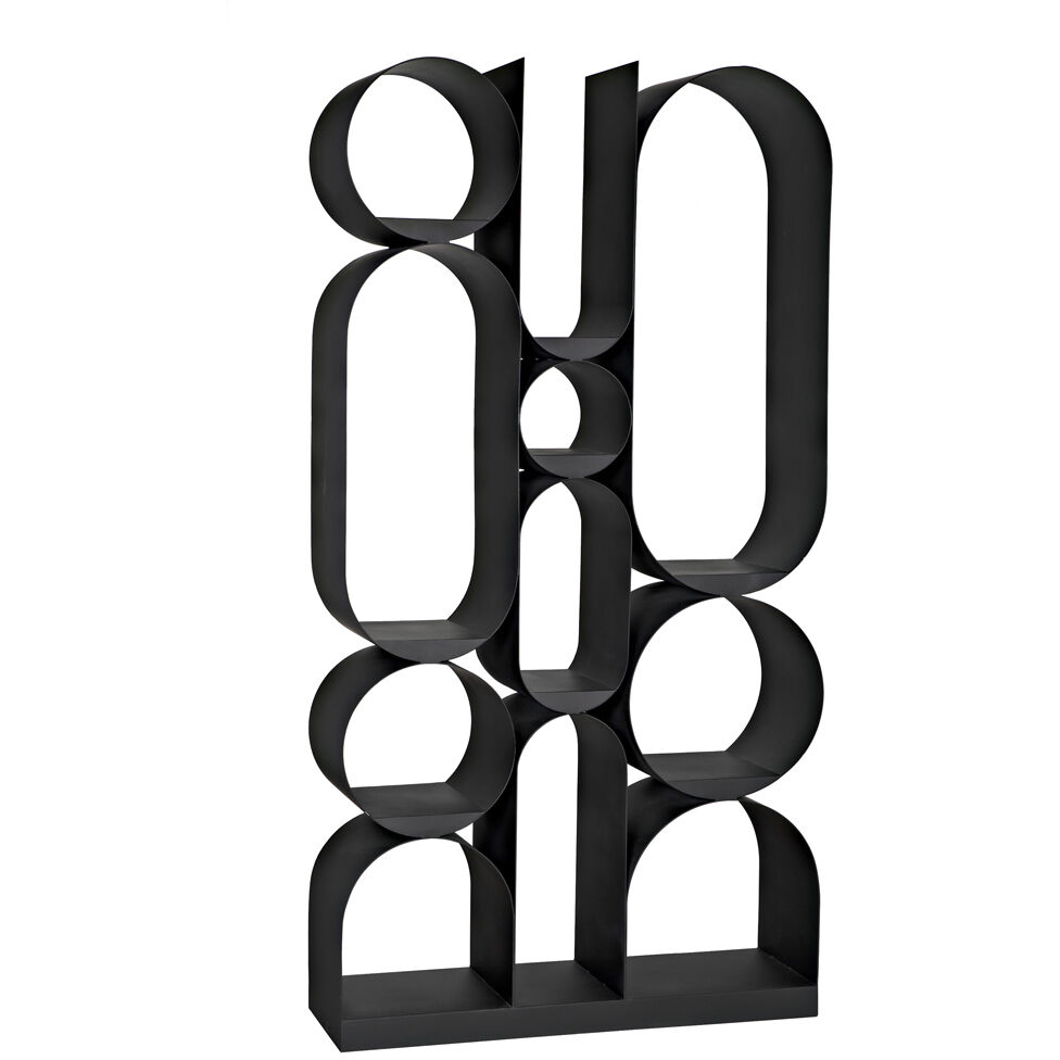 Letty Matte Black Bookcase