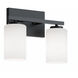 Leo 2 Light 13 inch Black Vanity Light Wall Light