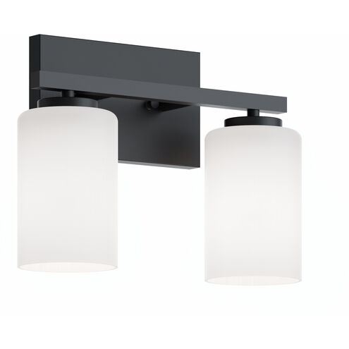 Leo 2 Light 13 inch Black Vanity Light Wall Light