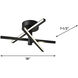 Knoll LED 18.5 inch Polished Chrome Semi Flush Mount Ceiling Light
