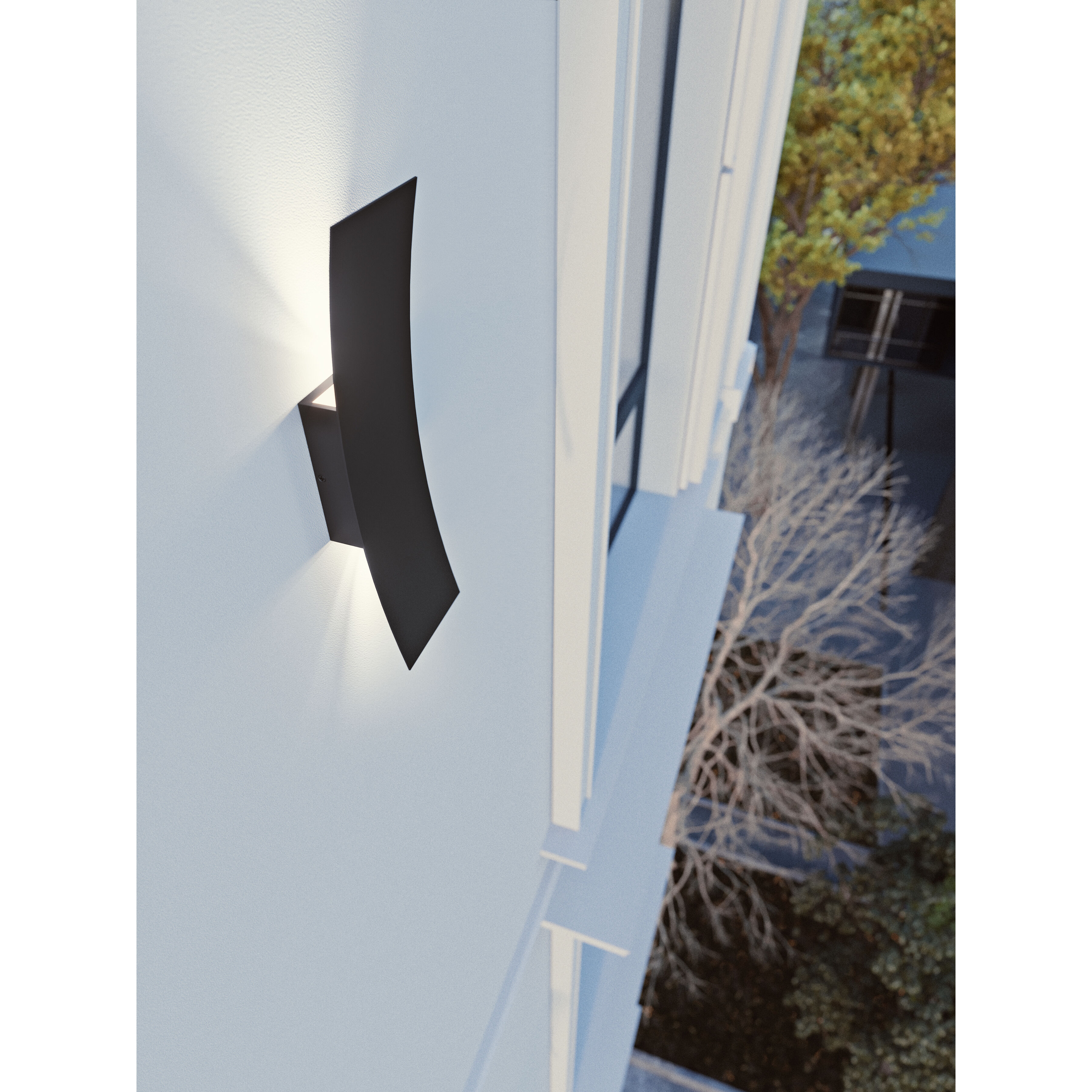 Sadie LED 18 inch Black Outdoor Wall Sconce