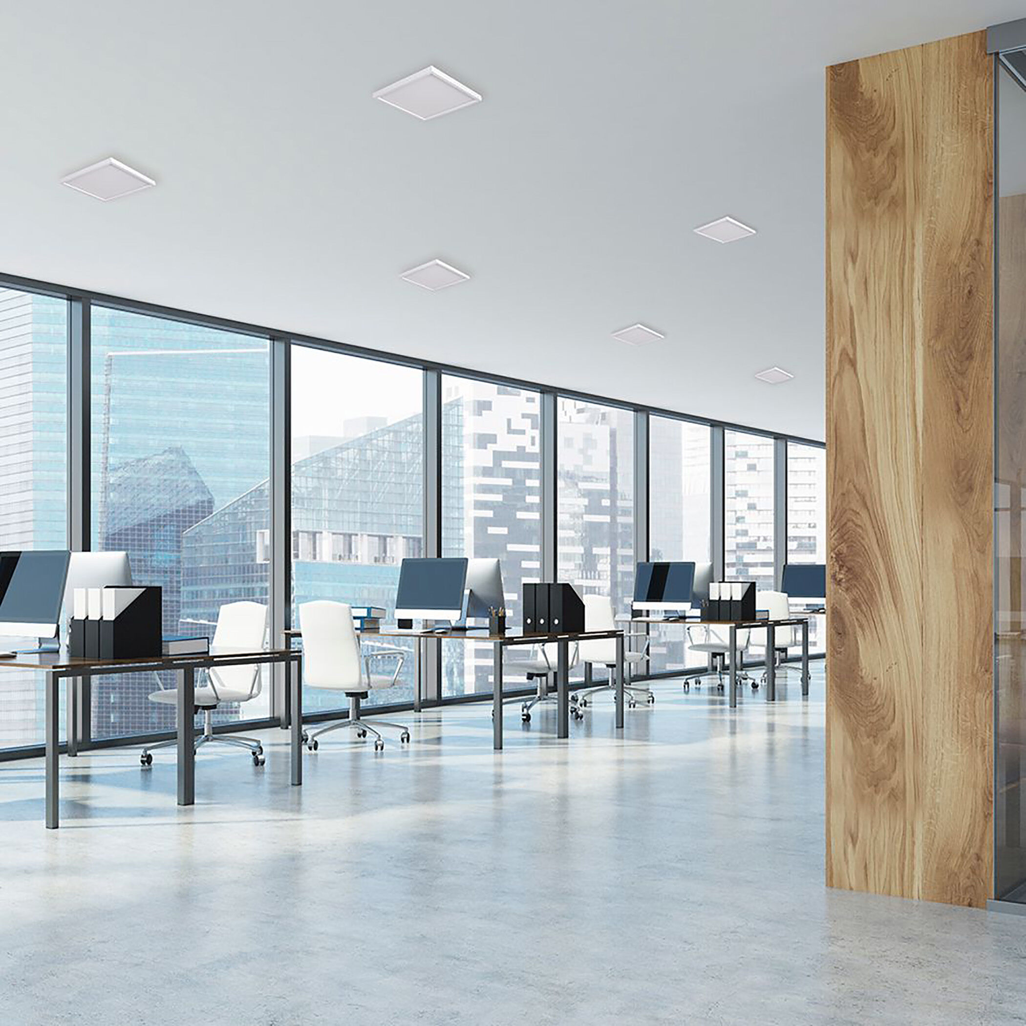 Edge Square LED 9 inch White Flush Mount Ceiling Light