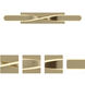 Twist 2 Light 23.8 inch Satin Brass Bath Vanity Wall Light