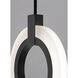 Halo Linear Pendant Ceiling Light in Black