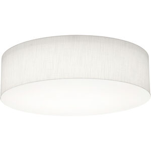 Anton 3 Light 19 inch Linen White Flush Mount Ceiling Light