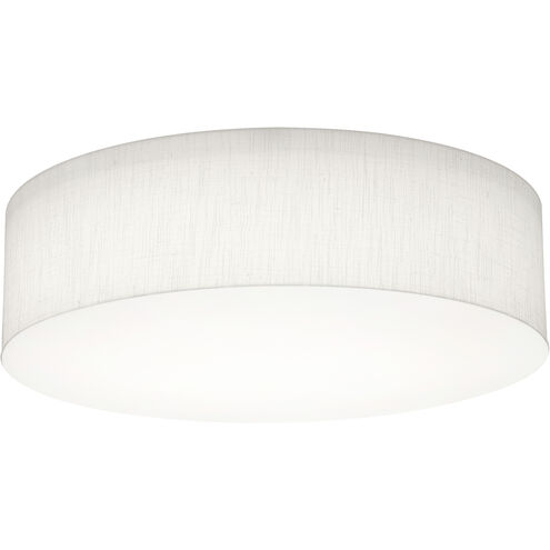 Anton 3 Light 19 inch Linen White Flush Mount Ceiling Light
