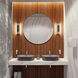 Post LED 4 inch Satin Nickel and Dark Grey ADA Sconce Wall Light