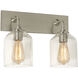 William 2 Light 15 inch Satin Nickel Bath Vanity Wall Light