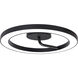 One LED 18 inch Black Flush Mount Ceiling Light