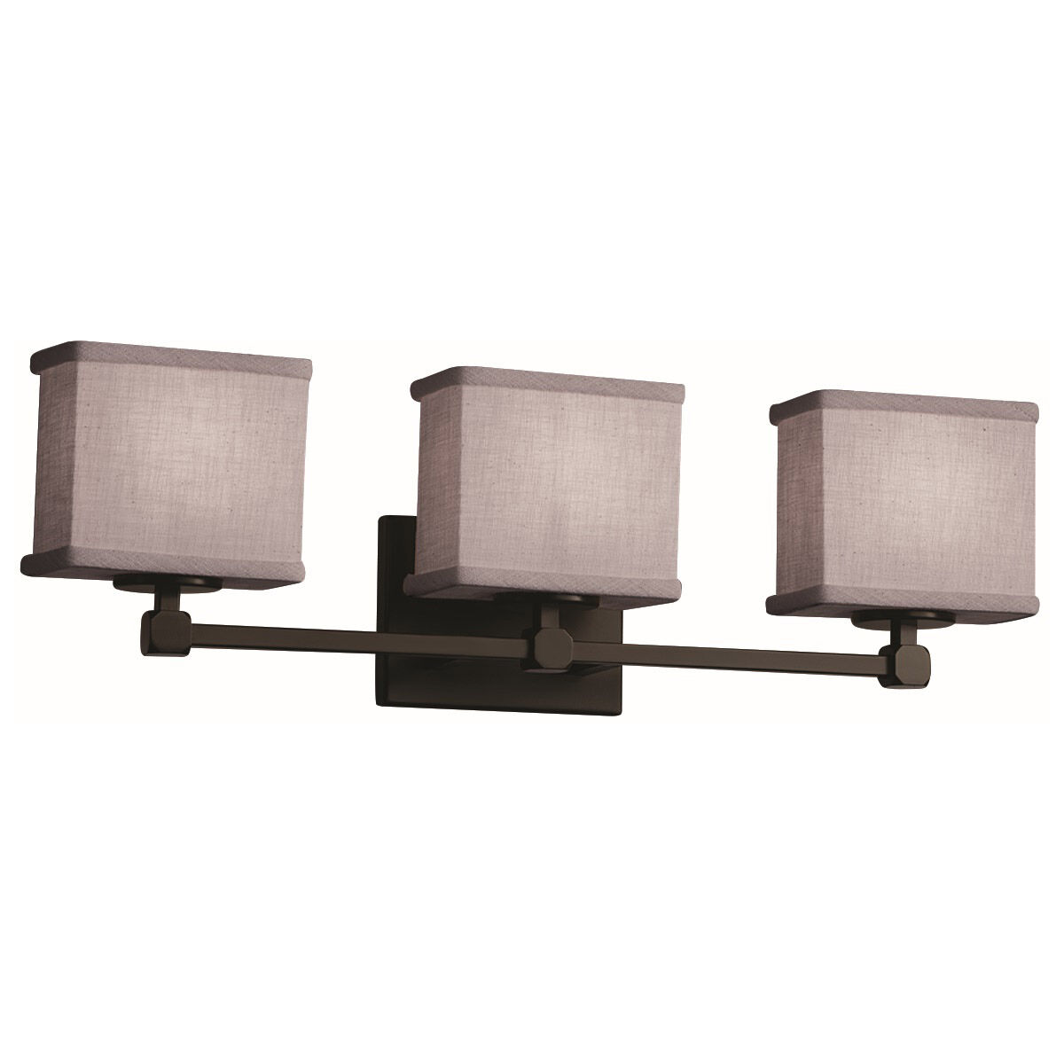 Textile LED 23.5 inch Dark Bronze Bath Bar Wall Light, Rectangle