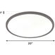 Edge Round LED 20 inch Black Flush Mount Ceiling Light