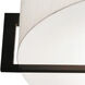 Apex 3 Light 21.25 inch Espresso Flush Mount Ceiling Light in Linen White