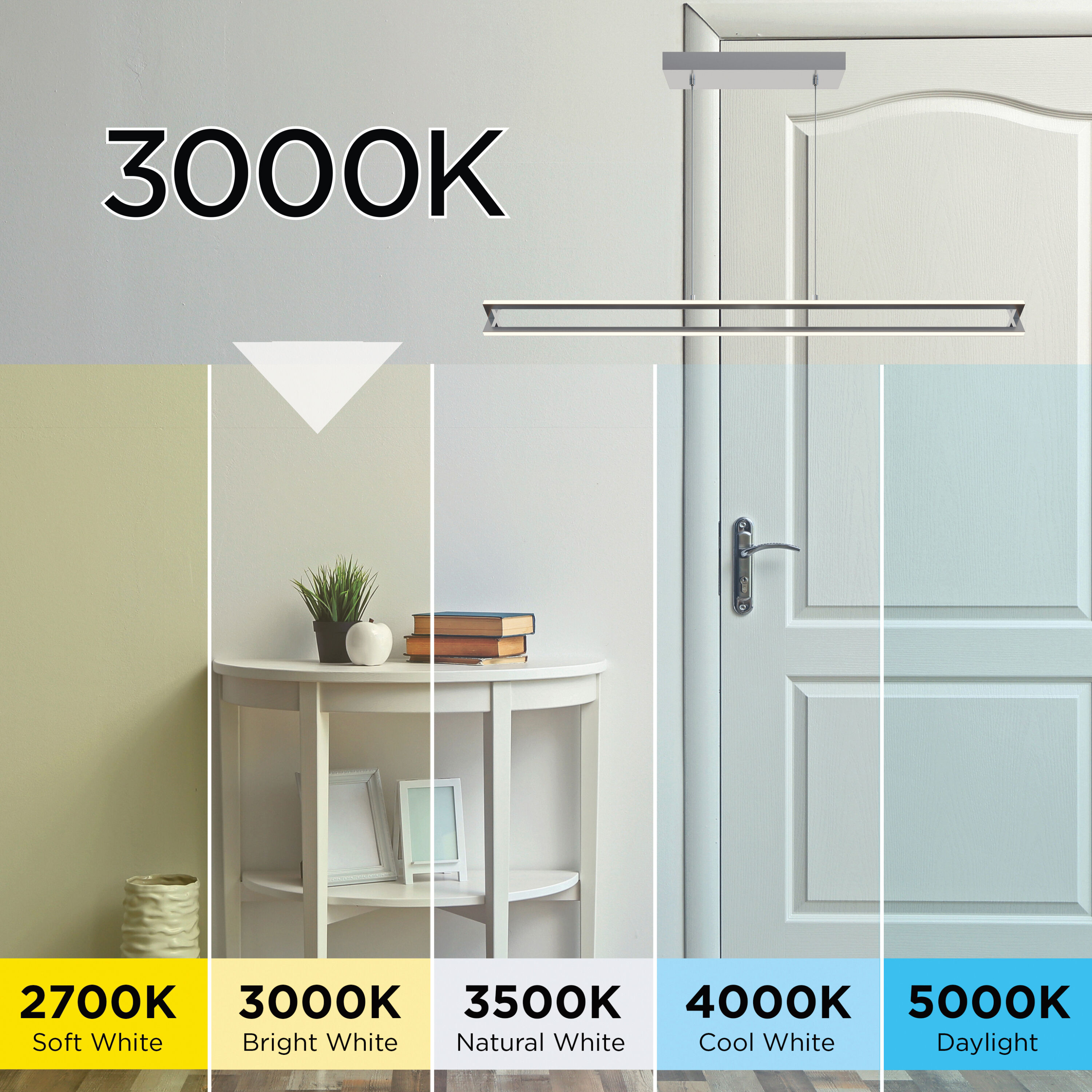 Cass LED 4 inch Satin Nickel Pendant Ceiling Light 