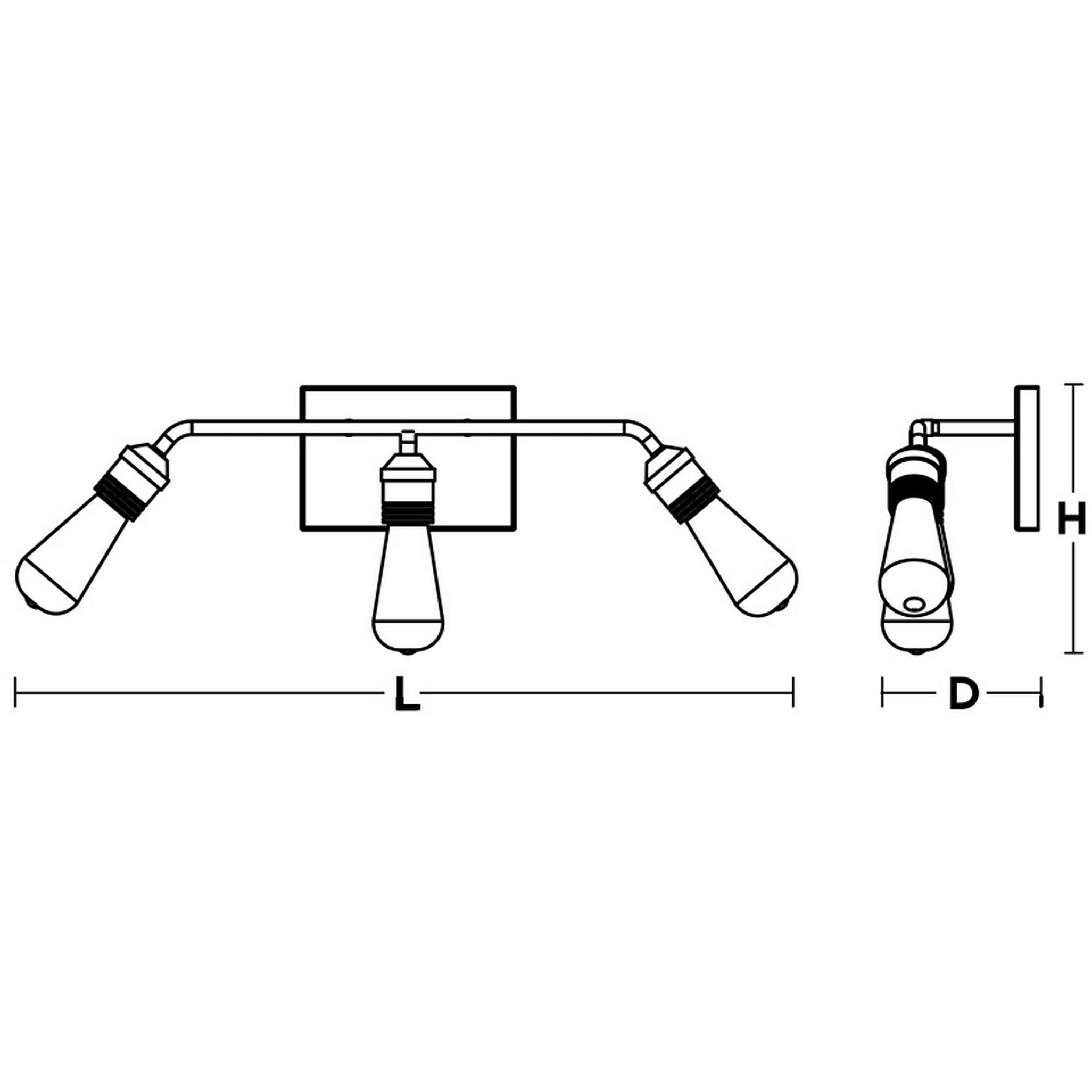 Magnus 3 Light 21 inch Black Vanity Light Wall Light