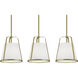 Lizzette Linear Pendant Ceiling Light in Light Antique Brass