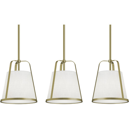 Lizzette Linear Pendant Ceiling Light in Light Antique Brass