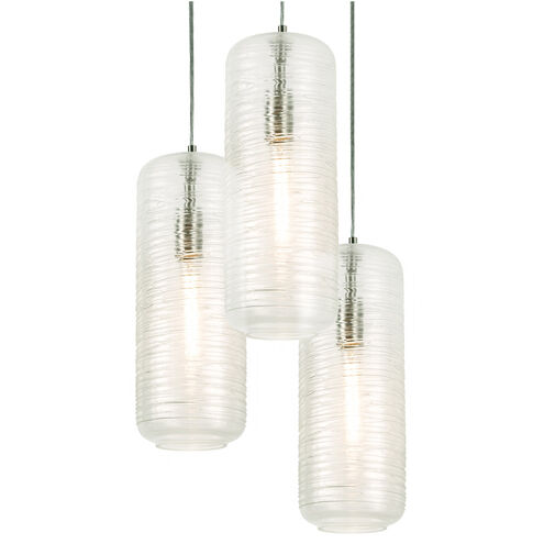 Hermosa 3 Light 17 inch Satin Nickel Round Pendant Ceiling Light