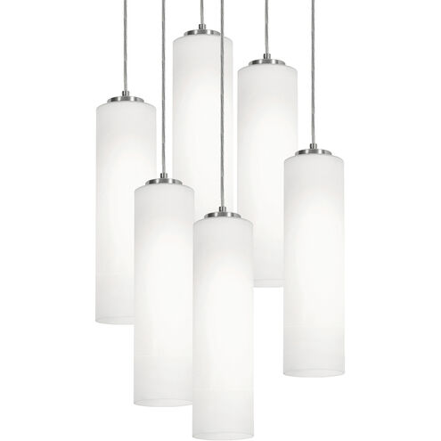 Leo 6 Light 24 inch Satin Nickel Multi-light Pendant Ceiling Light