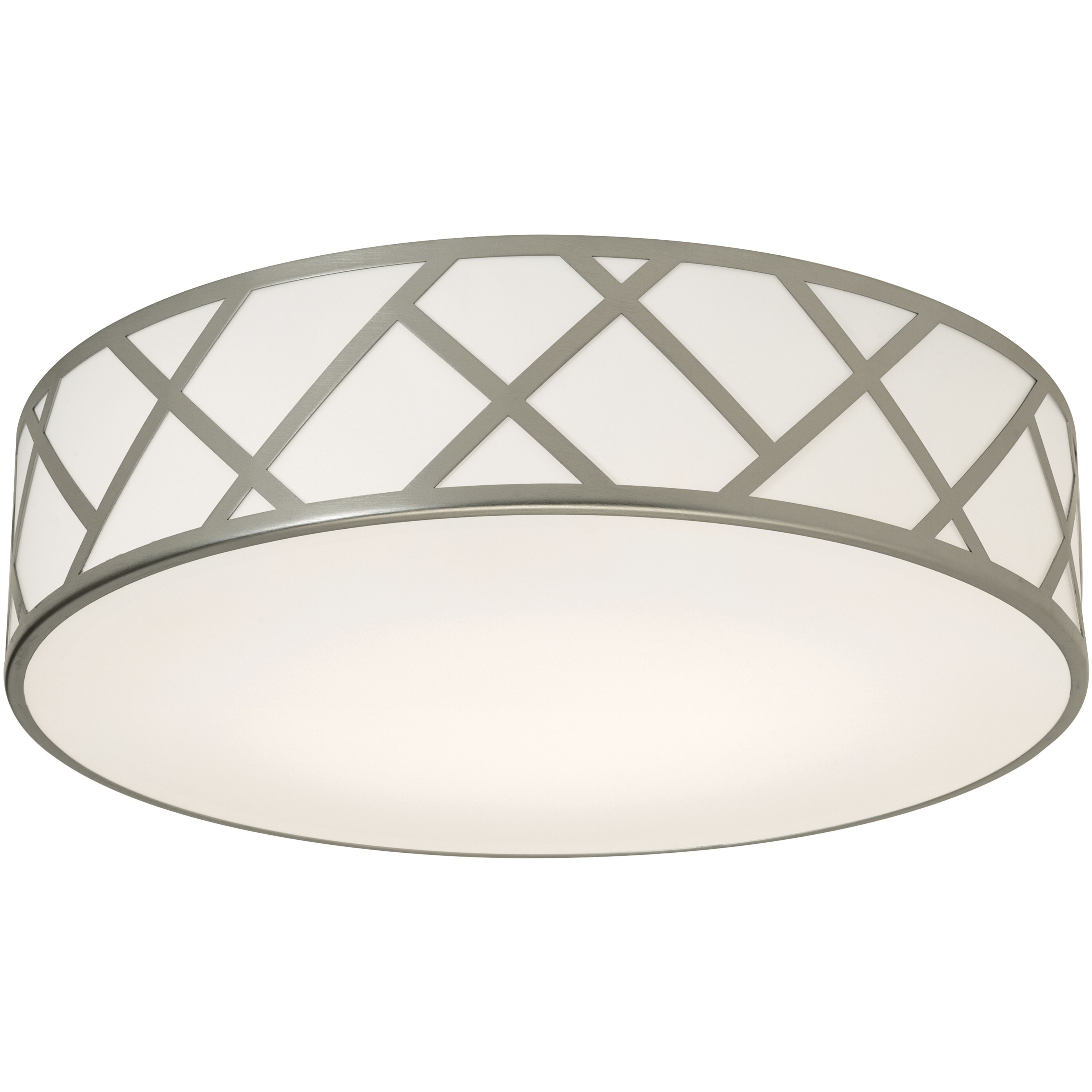 Haven 3 Light 21 inch Satin Nickel Flush Mount Ceiling Light