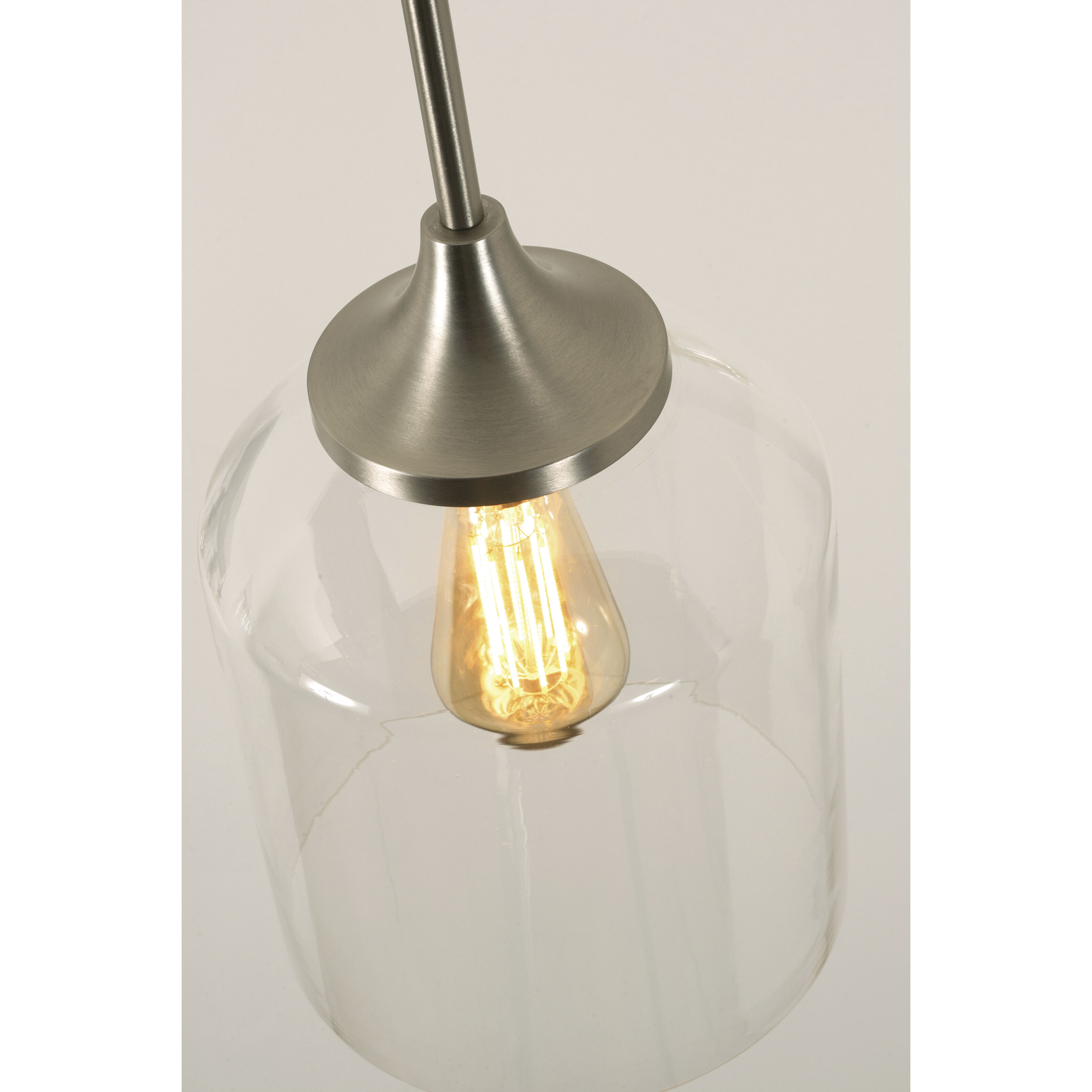 William 1 Light 6 inch Satin Nickel Pendant Ceiling Light