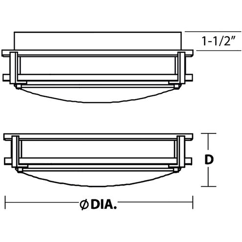 Carlisle LED 24 inch Satin Nickel Flush Mount Ceiling Light