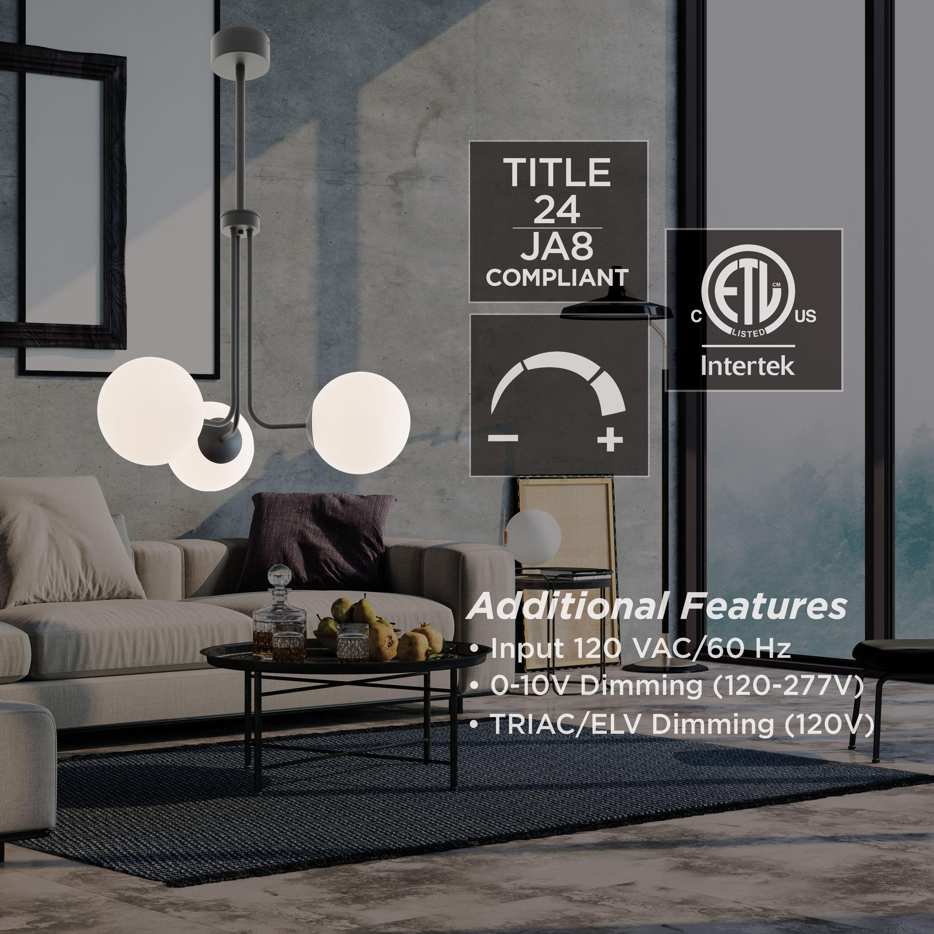 Metropolitan LED 27 inch Satin Nickel Pendant Ceiling Light