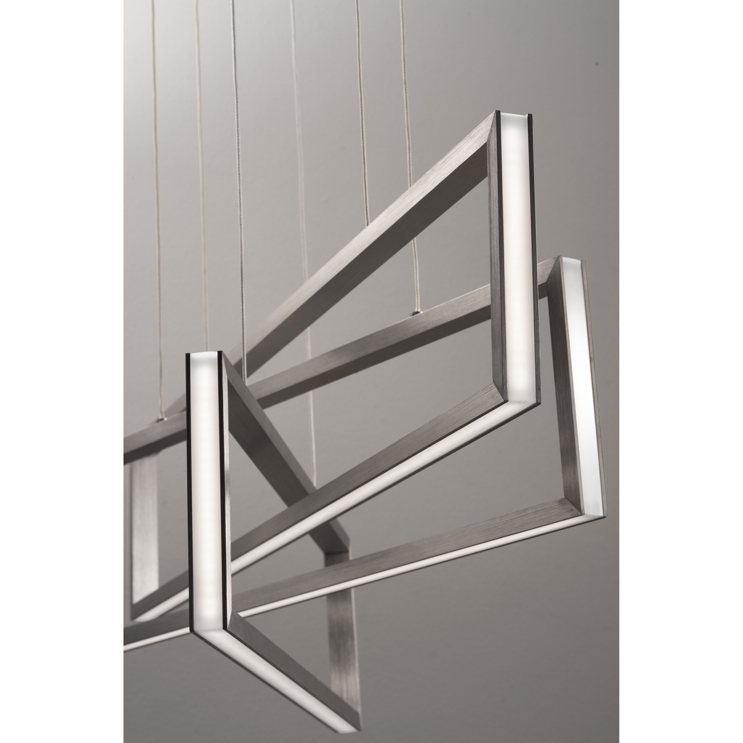 Cole 3 Light 39 inch Satin Nickel Linear Pendant Ceiling Light