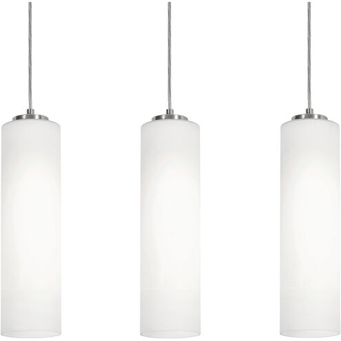 Leo Linear Pendant Ceiling Light in Satin Nickel