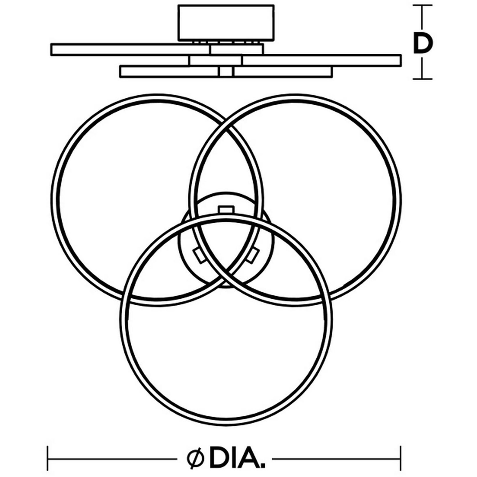 Orion LED 20 inch Black Flush Mount Ceiling Light