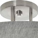 Montclair LED 12.25 inch Satin Nickel Semi-Flush Mount Ceiling Light in Grey