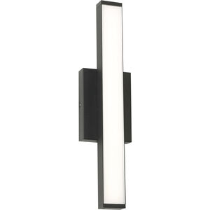Gale LED 18 inch Textured Black Outdoor Wall Sconce
