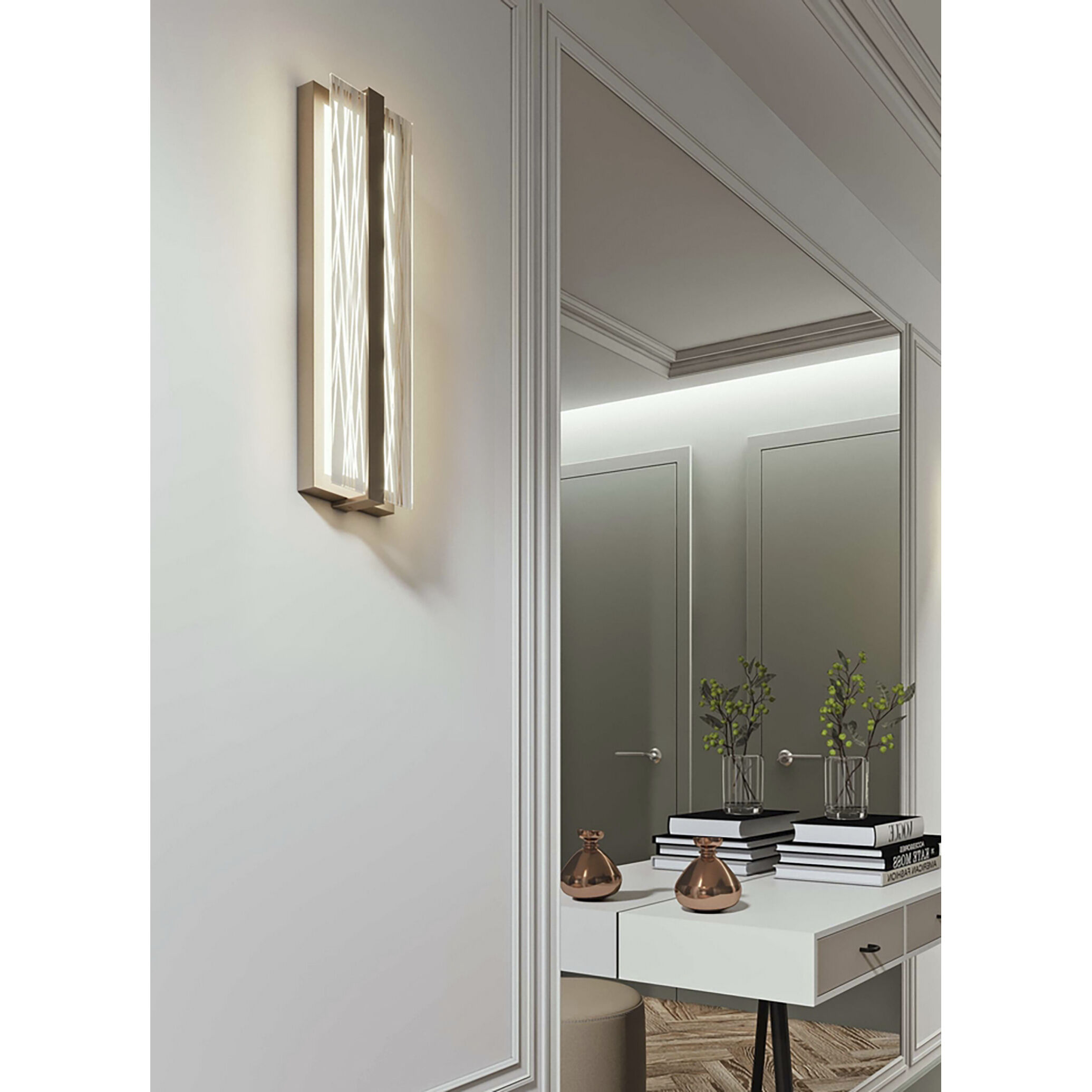 Gallery LED 5 inch Satin Nickel Wall Sconce Wall Light in 20 in