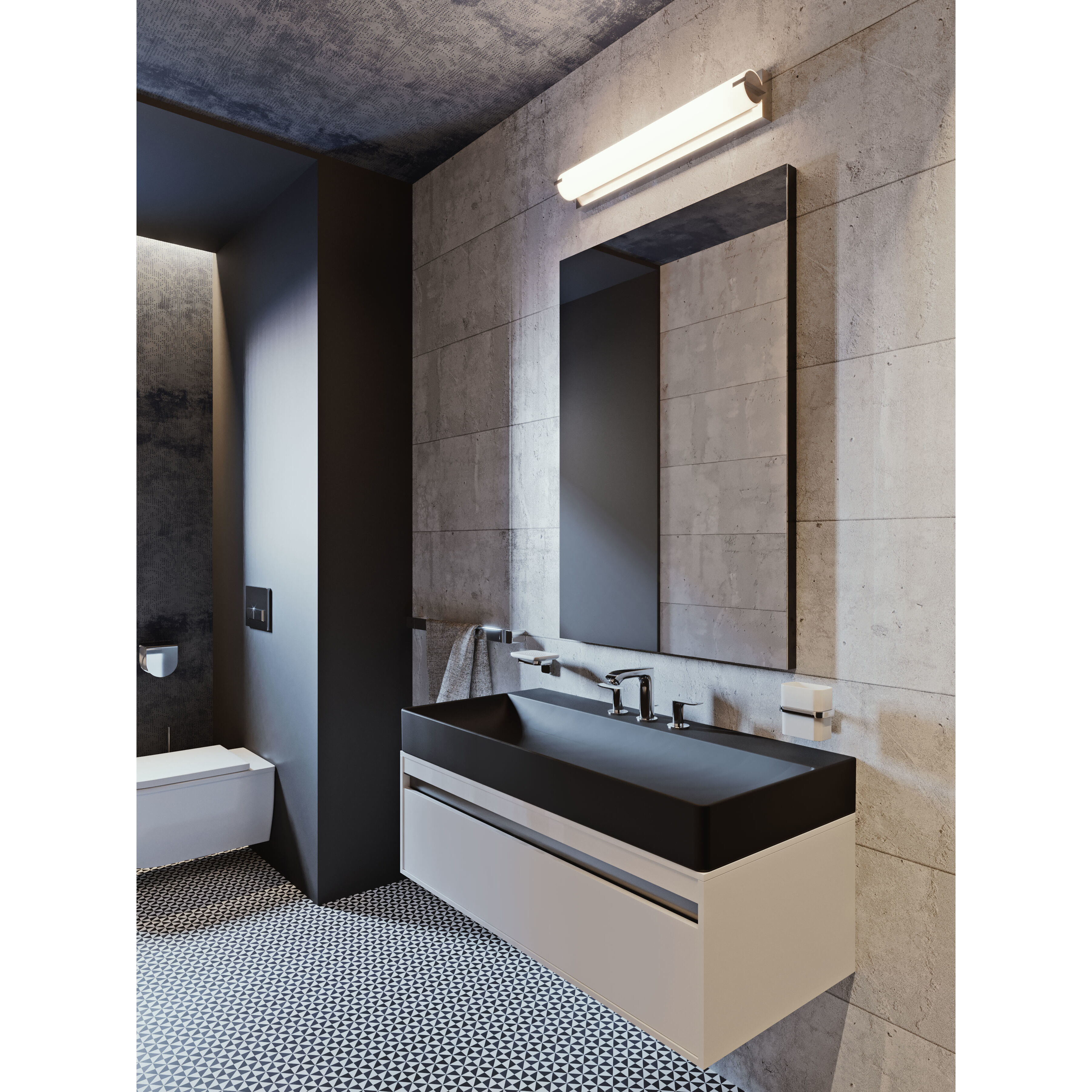 Axel LED 48 inch Satin Nickel Vanity Light Wall Light