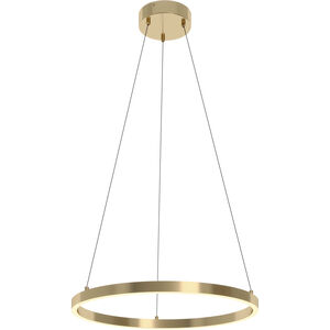 Glo LED 24 inch Satin Brass Pendant Ceiling Light