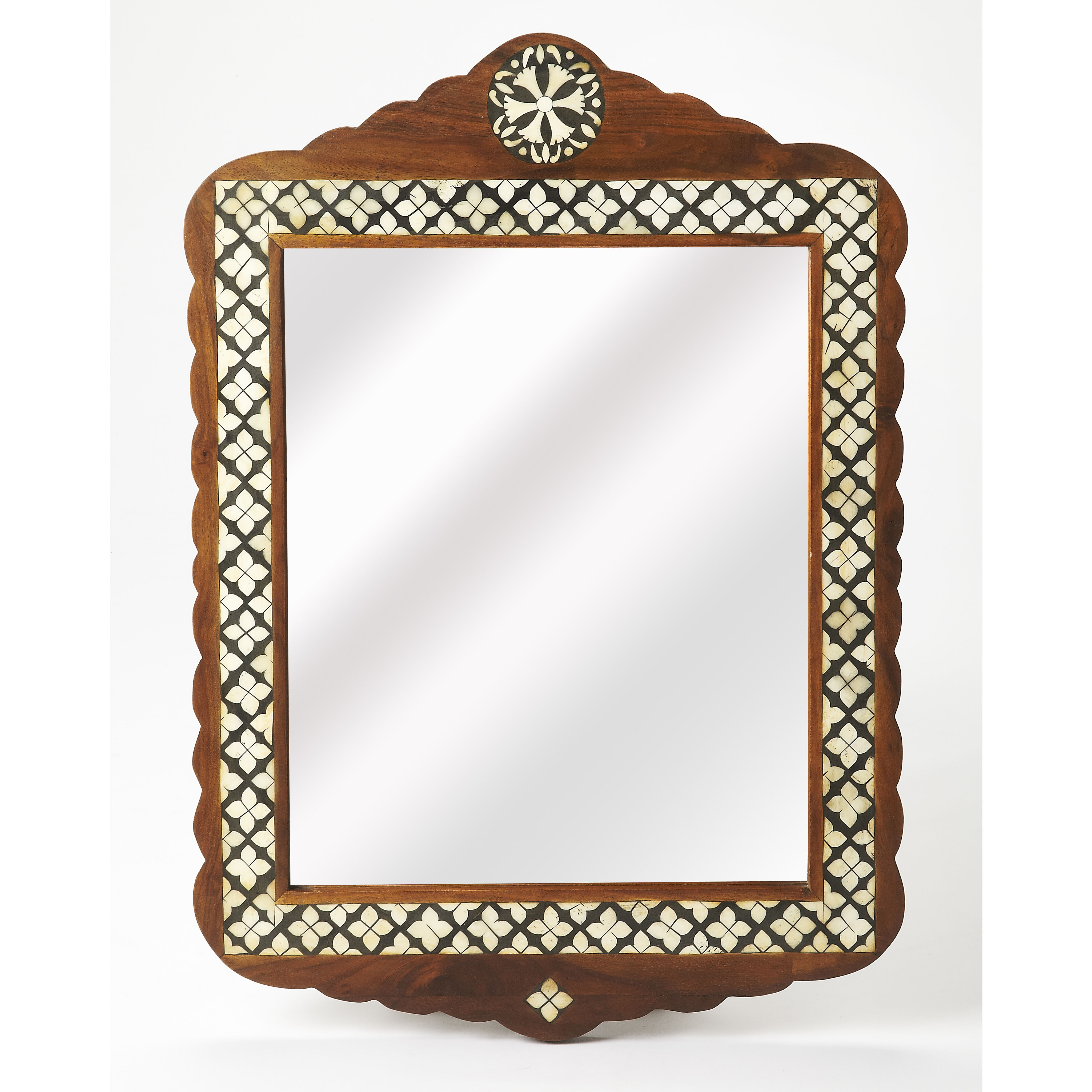 Bone Inlay Gabby  28 X 20 inch Wood & Bone Inlay Mirror