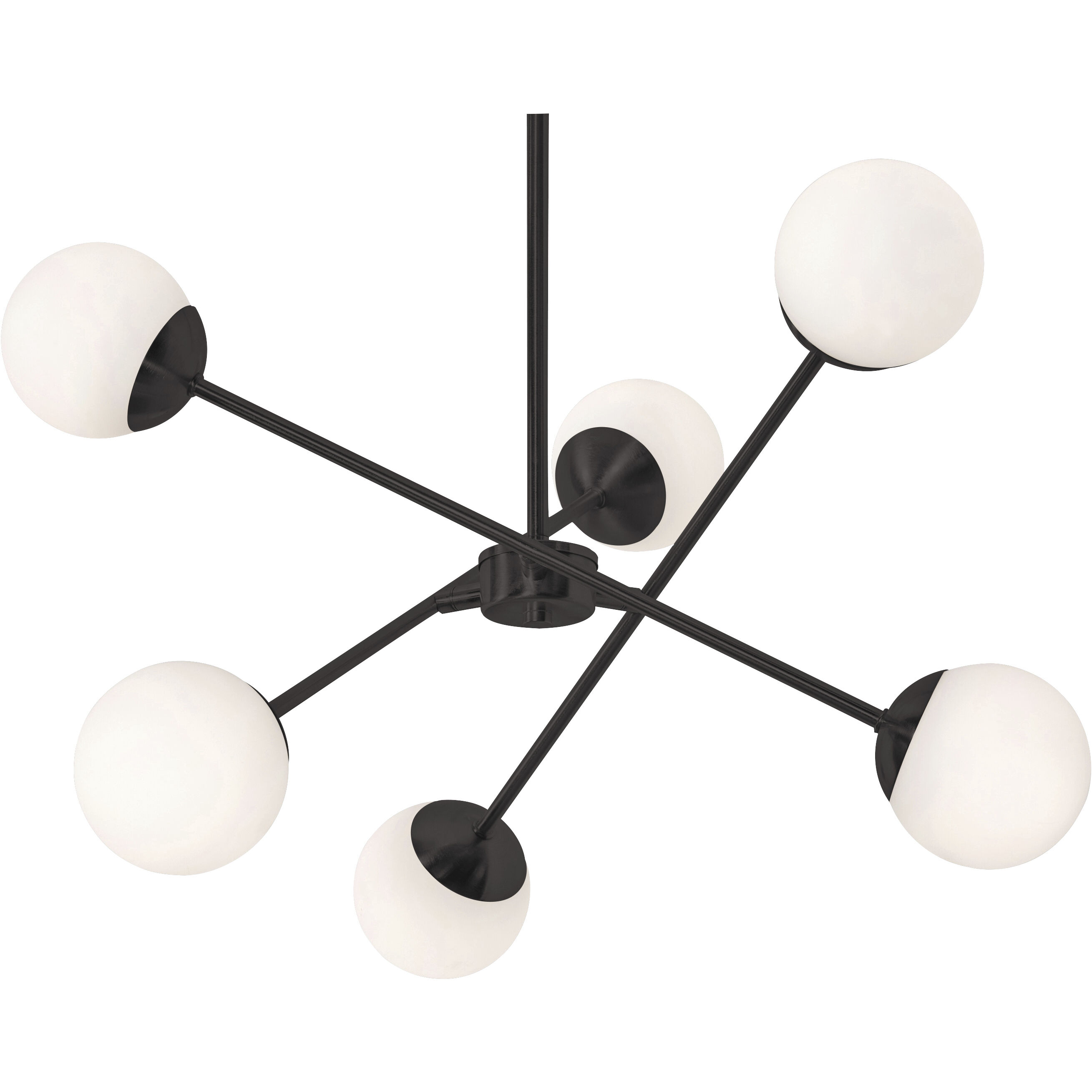 Pearl 6 Light 24 inch Black Pendant Ceiling Light