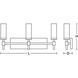Huntington 3 Light 24 inch Black Vanity Light Wall Light