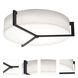 Apex LED 27.15 inch Espresso Flush Mount Ceiling Light in Linen White