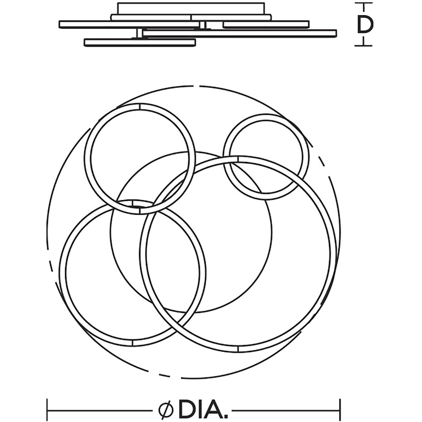 Orbit LED 24 inch Satin Nickel Semi-Flush Mount Ceiling Light