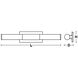 Dax 2 Light 36 inch Satin Brass ADA Vanity Light Wall Light