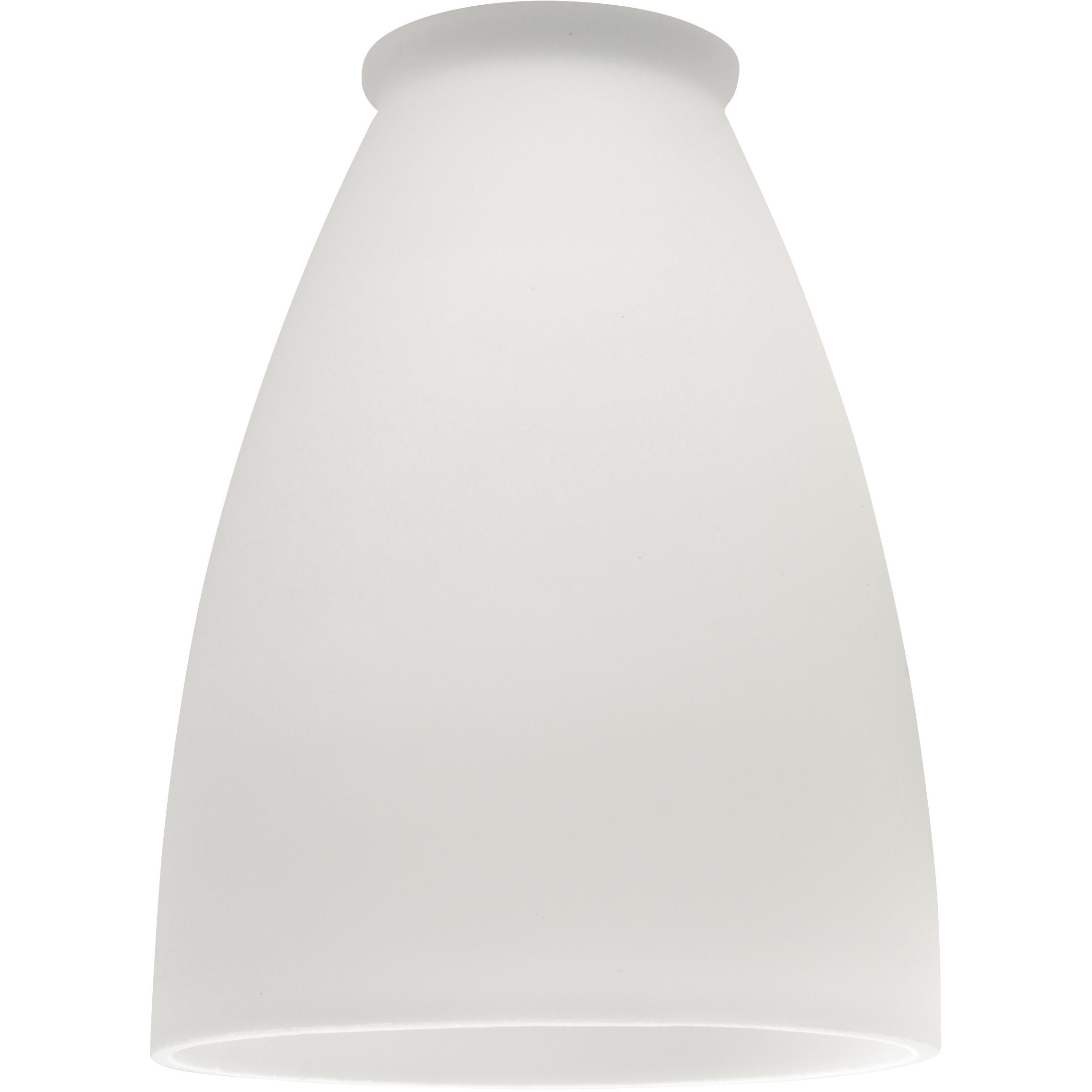 Signature Frosted Matte White Fan Glass, Slim Cone