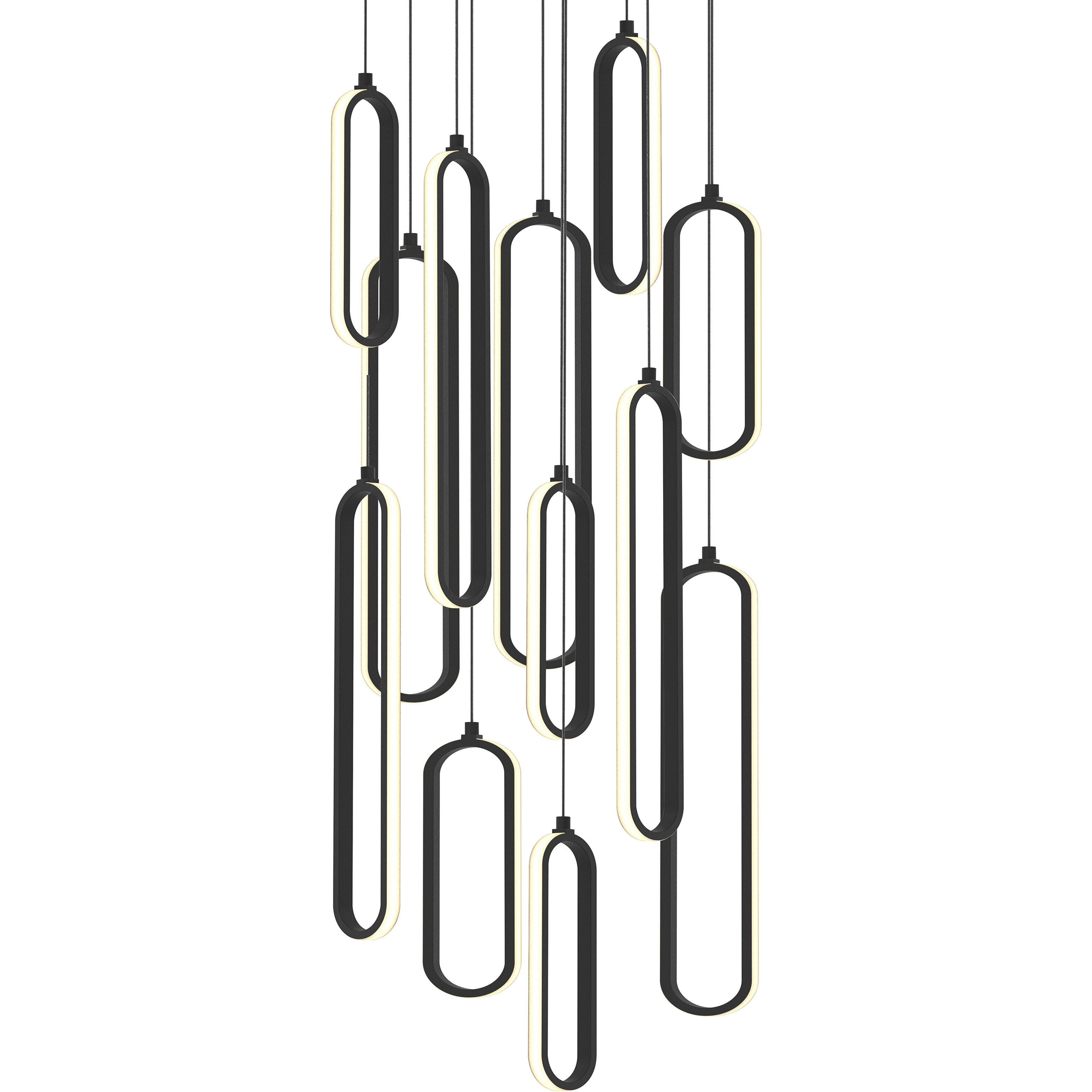 Sienna LED 18 inch Black Pendant Ceiling Light in 12